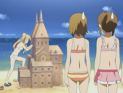 to pull off a white bikini takes a damn good figure... or crazy architectural acumen